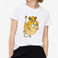 Load image into Gallery viewer, 2019 New Summer Women T-shirt Cartoon Lion King Printed Tshirt Fashion Casual Harajuku Tshirt Female Cute Tee Woman O Neck Tops