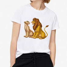 Load image into Gallery viewer, 2019 New Summer Women T-shirt Cartoon Lion King Printed Tshirt Fashion Casual Harajuku Tshirt Female Cute Tee Woman O Neck Tops