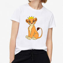 Load image into Gallery viewer, 2019 New Summer Women T-shirt Cartoon Lion King Printed Tshirt Fashion Casual Harajuku Tshirt Female Cute Tee Woman O Neck Tops