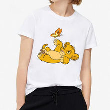 Load image into Gallery viewer, 2019 New Summer Women T-shirt Cartoon Lion King Printed Tshirt Fashion Casual Harajuku Tshirt Female Cute Tee Woman O Neck Tops