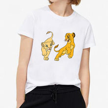 Load image into Gallery viewer, 2019 New Summer Women T-shirt Cartoon Lion King Printed Tshirt Fashion Casual Harajuku Tshirt Female Cute Tee Woman O Neck Tops