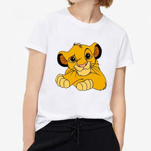 Load image into Gallery viewer, 2019 New Summer Women T-shirt Cartoon Lion King Printed Tshirt Fashion Casual Harajuku Tshirt Female Cute Tee Woman O Neck Tops