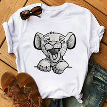 Load image into Gallery viewer, 2019 New Summer Women T-shirt Cartoon Lion King Printed Tshirt Fashion Casual Harajuku Tshirt Female Cute Tee Woman O Neck Tops
