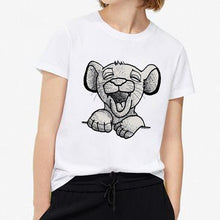Load image into Gallery viewer, 2019 New Summer Women T-shirt Cartoon Lion King Printed Tshirt Fashion Casual Harajuku Tshirt Female Cute Tee Woman O Neck Tops

