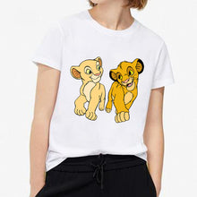 Load image into Gallery viewer, 2019 New Summer Women T-shirt Cartoon Lion King Printed Tshirt Fashion Casual Harajuku Tshirt Female Cute Tee Woman O Neck Tops
