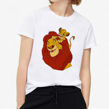 Load image into Gallery viewer, 2019 New Summer Women T-shirt Cartoon Lion King Printed Tshirt Fashion Casual Harajuku Tshirt Female Cute Tee Woman O Neck Tops
