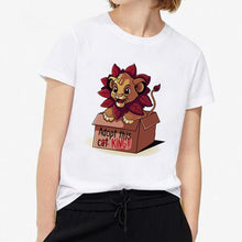 Load image into Gallery viewer, 2019 New Summer Women T-shirt Cartoon Lion King Printed Tshirt Fashion Casual Harajuku Tshirt Female Cute Tee Woman O Neck Tops
