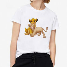 Load image into Gallery viewer, 2019 New Summer Women T-shirt Cartoon Lion King Printed Tshirt Fashion Casual Harajuku Tshirt Female Cute Tee Woman O Neck Tops
