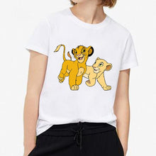 Load image into Gallery viewer, 2019 New Summer Women T-shirt Cartoon Lion King Printed Tshirt Fashion Casual Harajuku Tshirt Female Cute Tee Woman O Neck Tops
