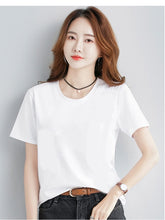 Load image into Gallery viewer, 2019 Women Tops Red Mouth Lip Love Print T Shirts Base O-Neck Short Sleeve Women Tshirt All-match White Tee Funny girls Shirt
