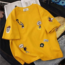 Load image into Gallery viewer, Plus Size Women's Summer T-Shirts 2019 New O-Neck Short Sleeve Cute Cartoon T-Shirt for Girls Students Lady BF Style Tops Tees
